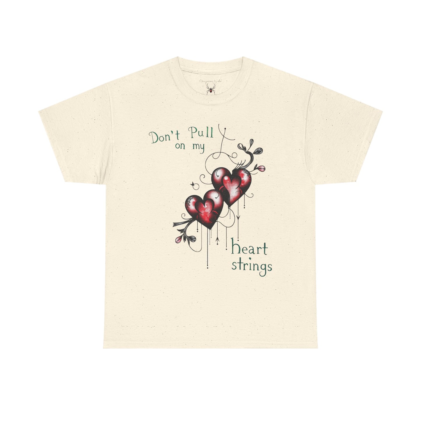 Heart String Graphic Tee — Romantic Red Hearts Tattoo-Style - Unisex T-Shirt