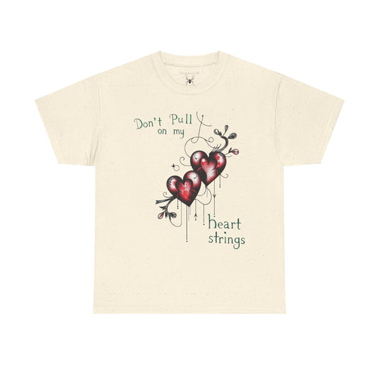 Heart String Graphic Tee — Romantic Red Hearts Tattoo-Style - Unisex T-Shirt