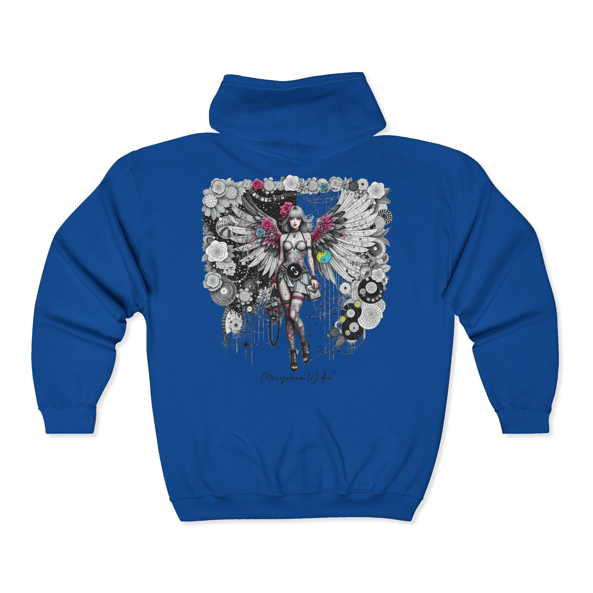 Angel Wings - Just A Girl - Graphic Full-Zip Unisex Sweatshirt