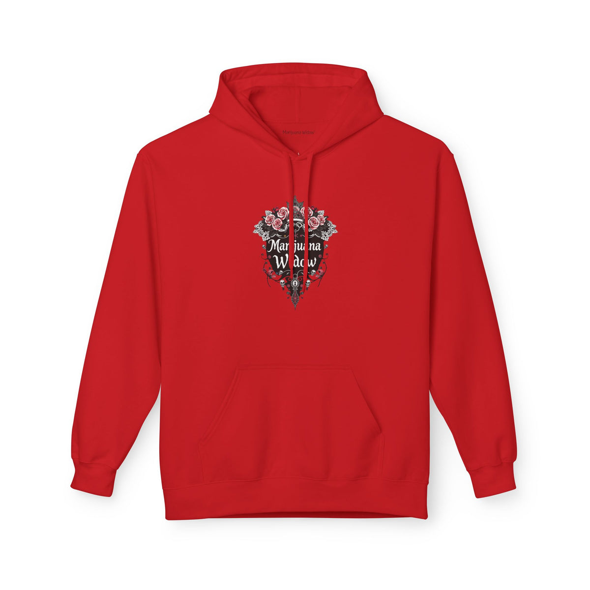 Marijuana Widow "Unlock My Heart" Hoodie - Pink Rose Covered Secret Lock Adorned with Skulls