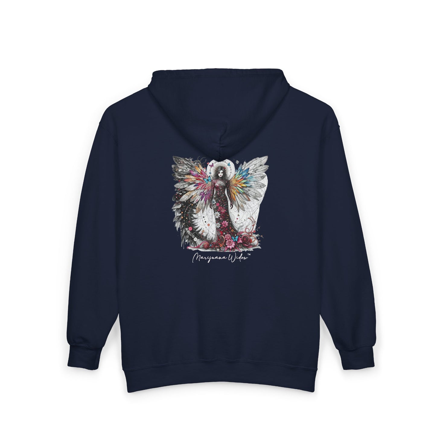 Angel Wings – Watercolor Feathered Wing Design - Full-Zip Hoodie