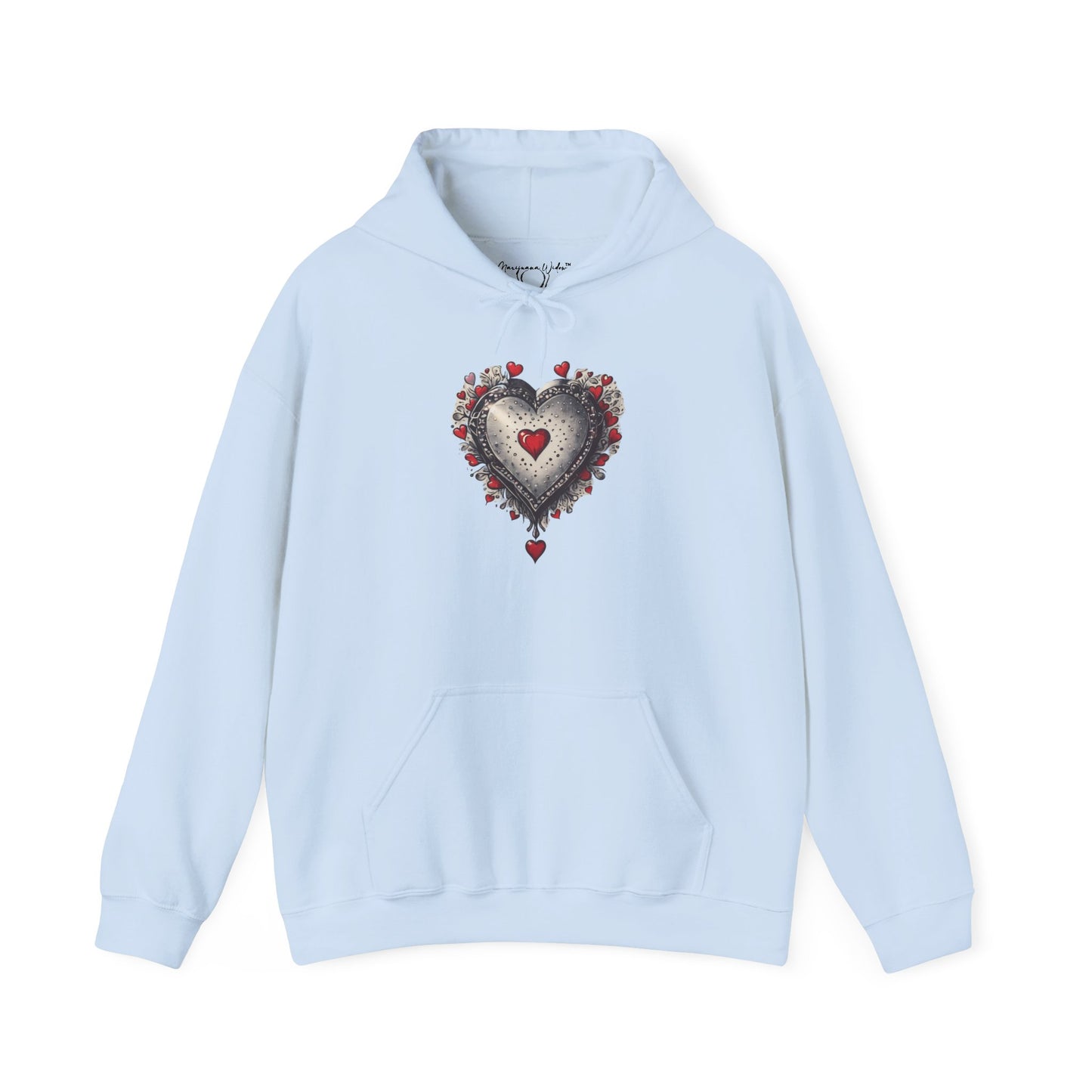 Heart Gilded Box Hoodie — Gothic Rose Heart Graphic Unisex Sweatshirt