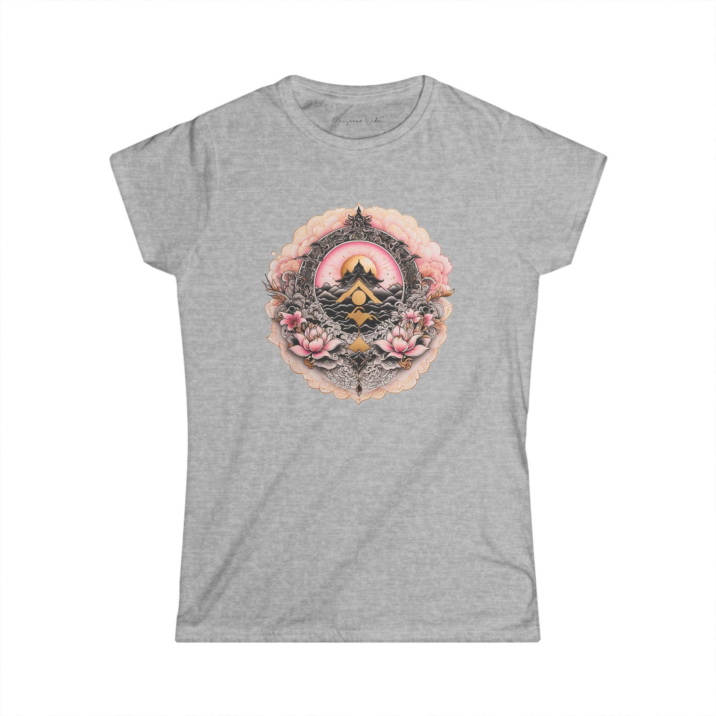 Tranquil Mountain Morning — Boho Sunrise Nature Graphic - Women's Tee
