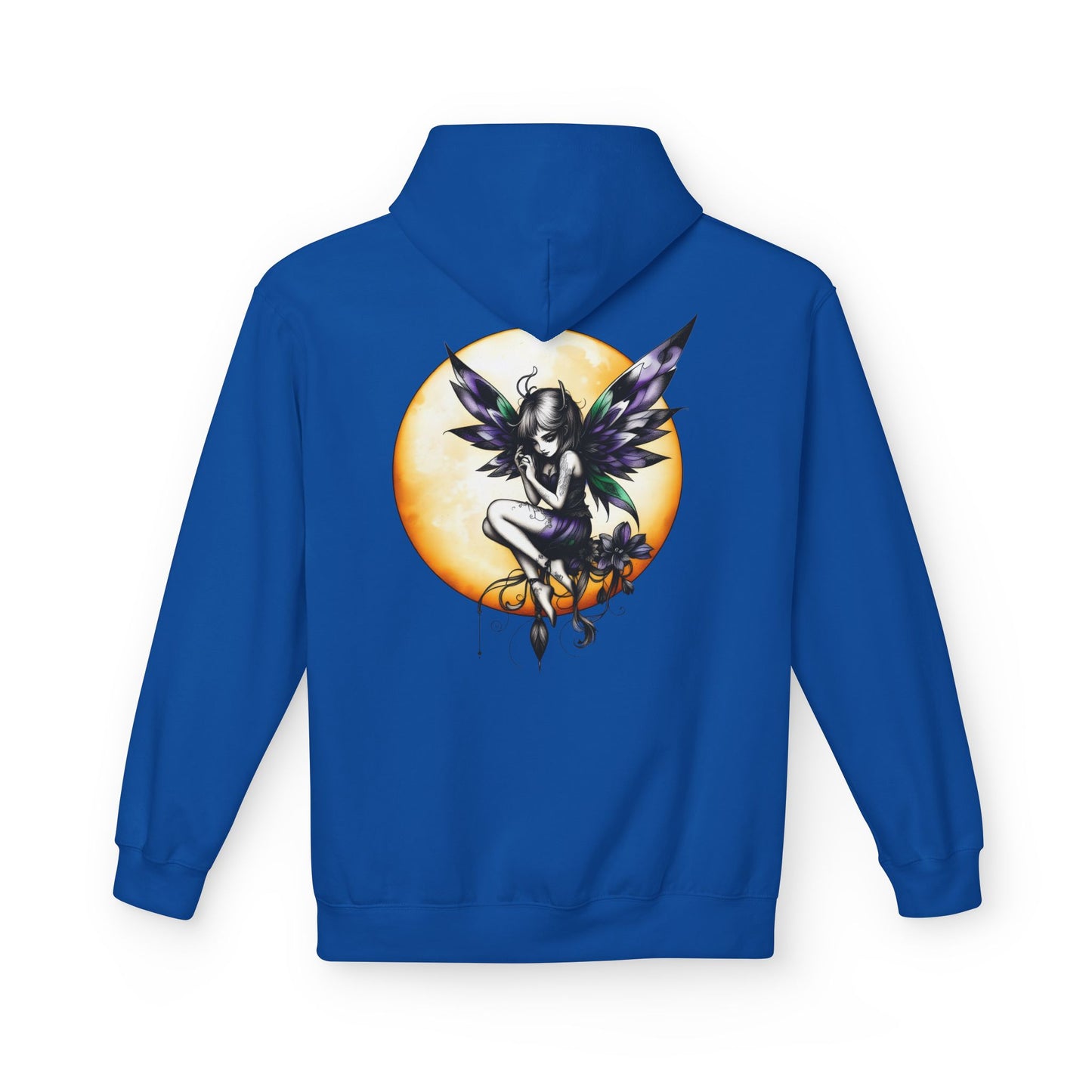Fairy Moon Hoodie — Girl in the Moon - Fantasy Fairy with Crescent Moon Graphic