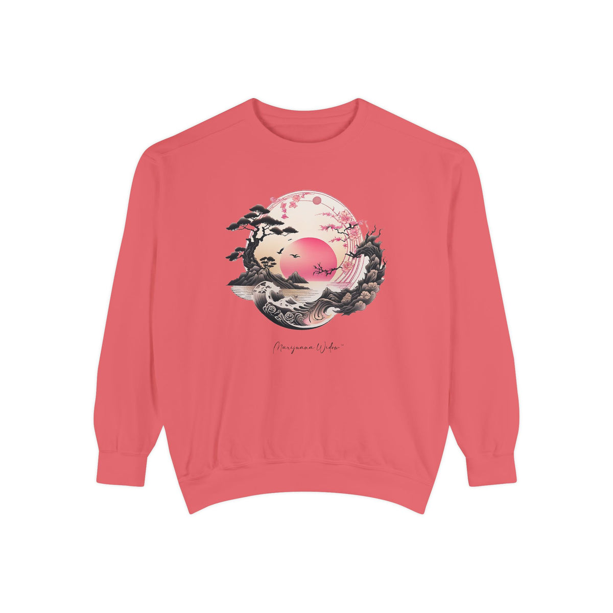 Japanese Sunset Cherry Blossom Sweatshirt - Marijuana Widow