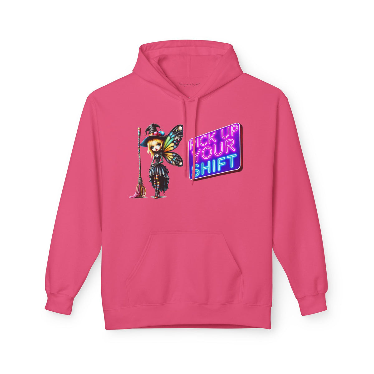 Halloween Fairy - 'Sweep and Ride' - Witch Broom Fairy Graphic Unisex Hoodie - Marijuana Widow