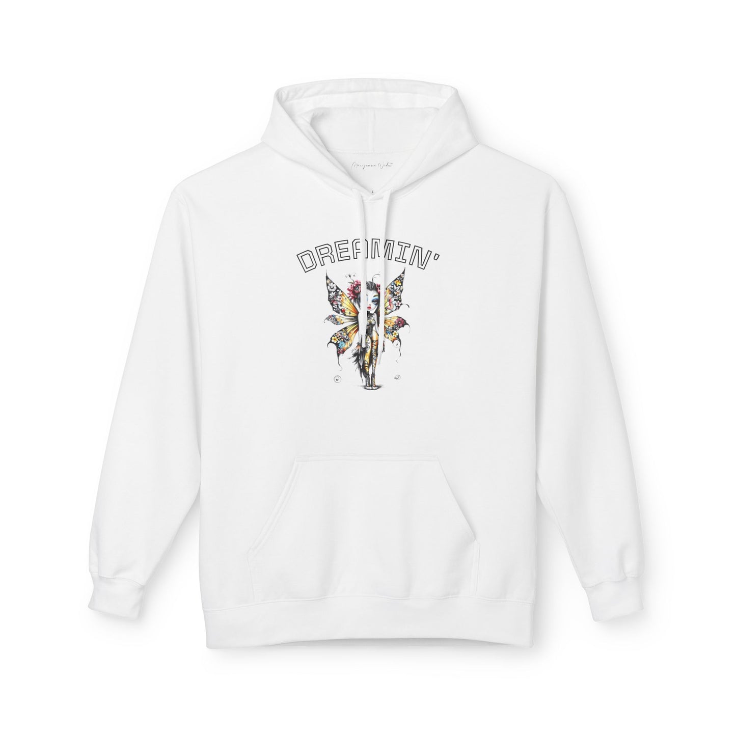 Goth Fairy - Dreamin' Butterfly Hoodie — Vintage Floral Graphic Unisex Pullover