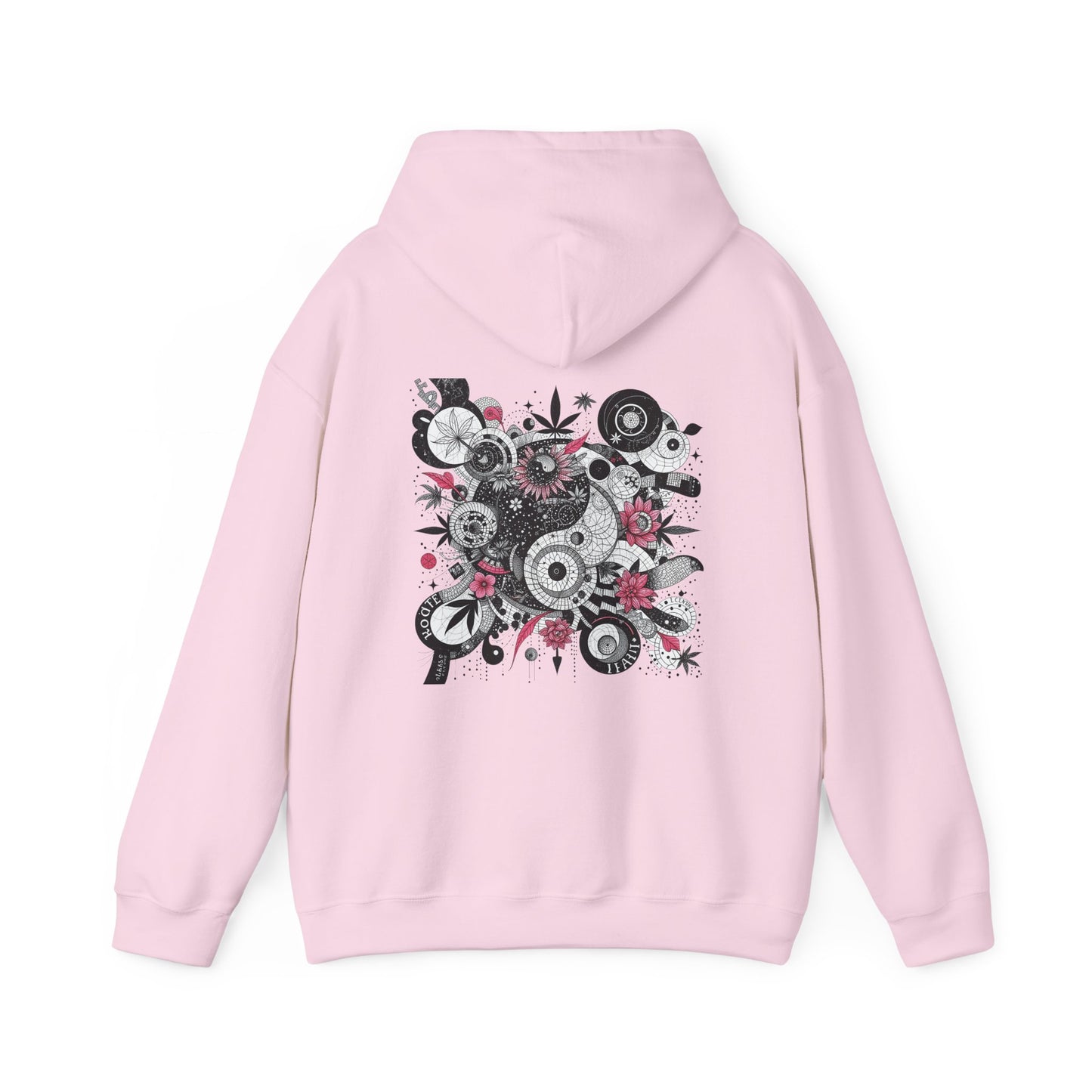 Queen Mary - Skull Floral Leaf Ying Yang Hoodie — Gothic Day of the Dead Style Sweatshirt