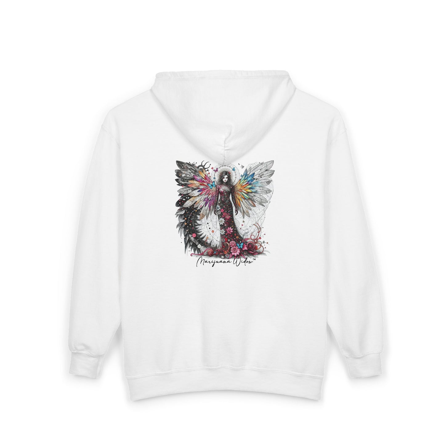 Angel Wings – Watercolor Feathered Wing Design - Full-Zip Hoodie