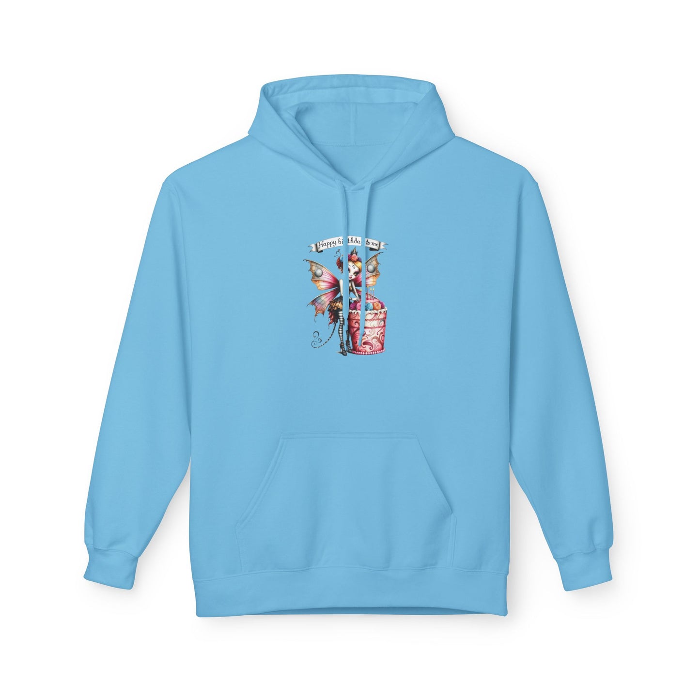 Fairy Butterfly - Happy Birthday to Me - Unisex Hoodie - Fairy with a Birthday Cake Sweatshirt - Marijuana Widow