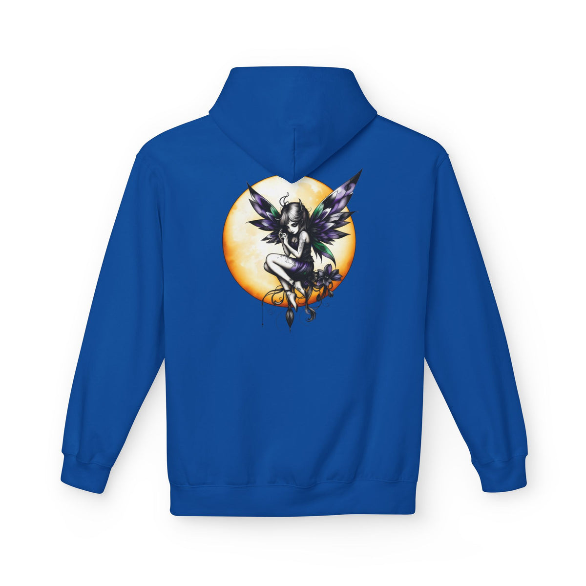 Fairy Moon Hoodie — Girl in the Moon - Fantasy Fairy with Crescent Moon Graphic