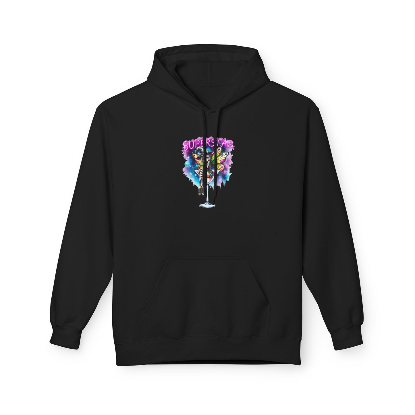 Backstage Pass Hoodie - Boozy Fairy - Neon Burlesque Theater Graphic Unisex Pullover - Marijuana Widow