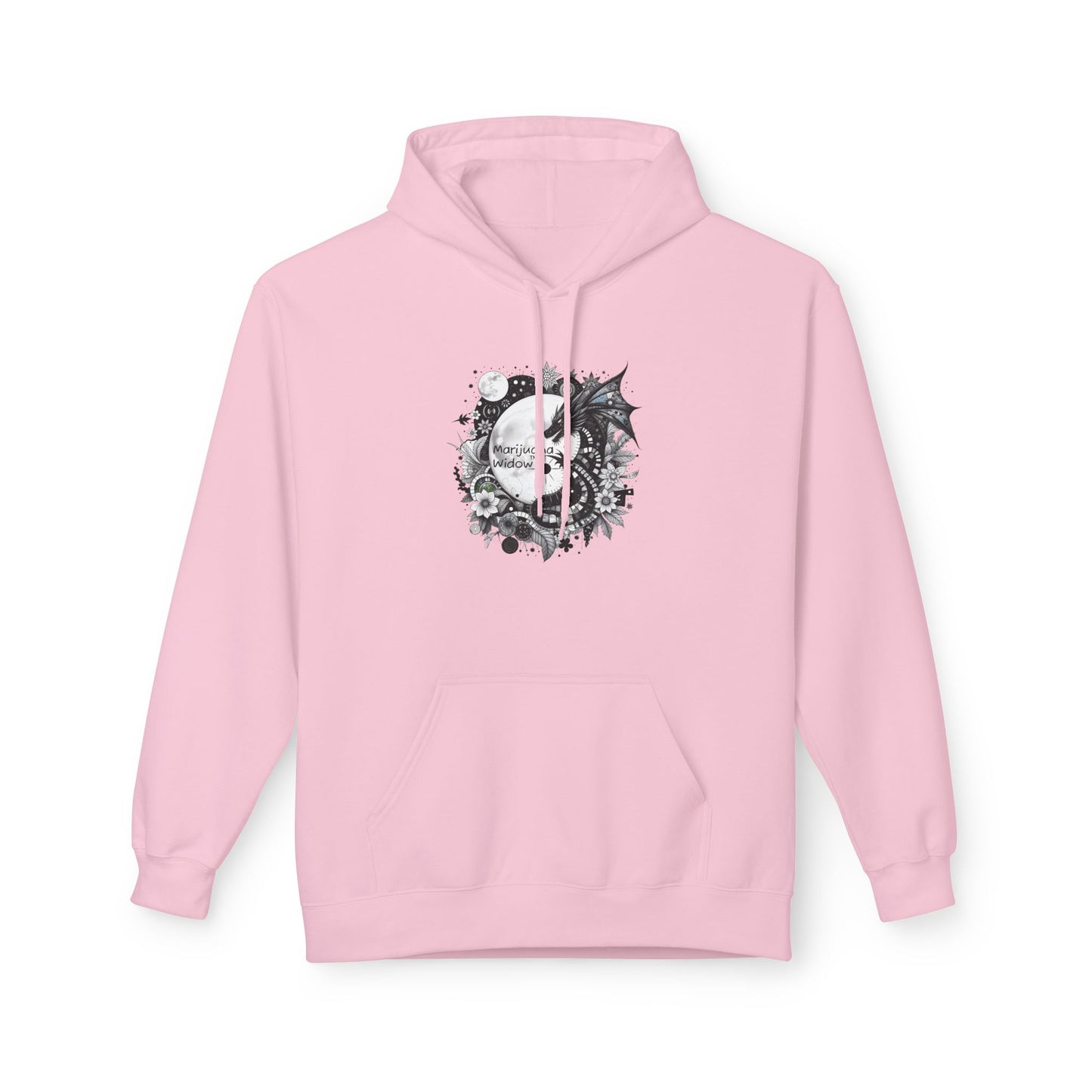 Midnight Garden Hoodie — Black & Green Fantasy Dragon Sword Unisex Hoodie