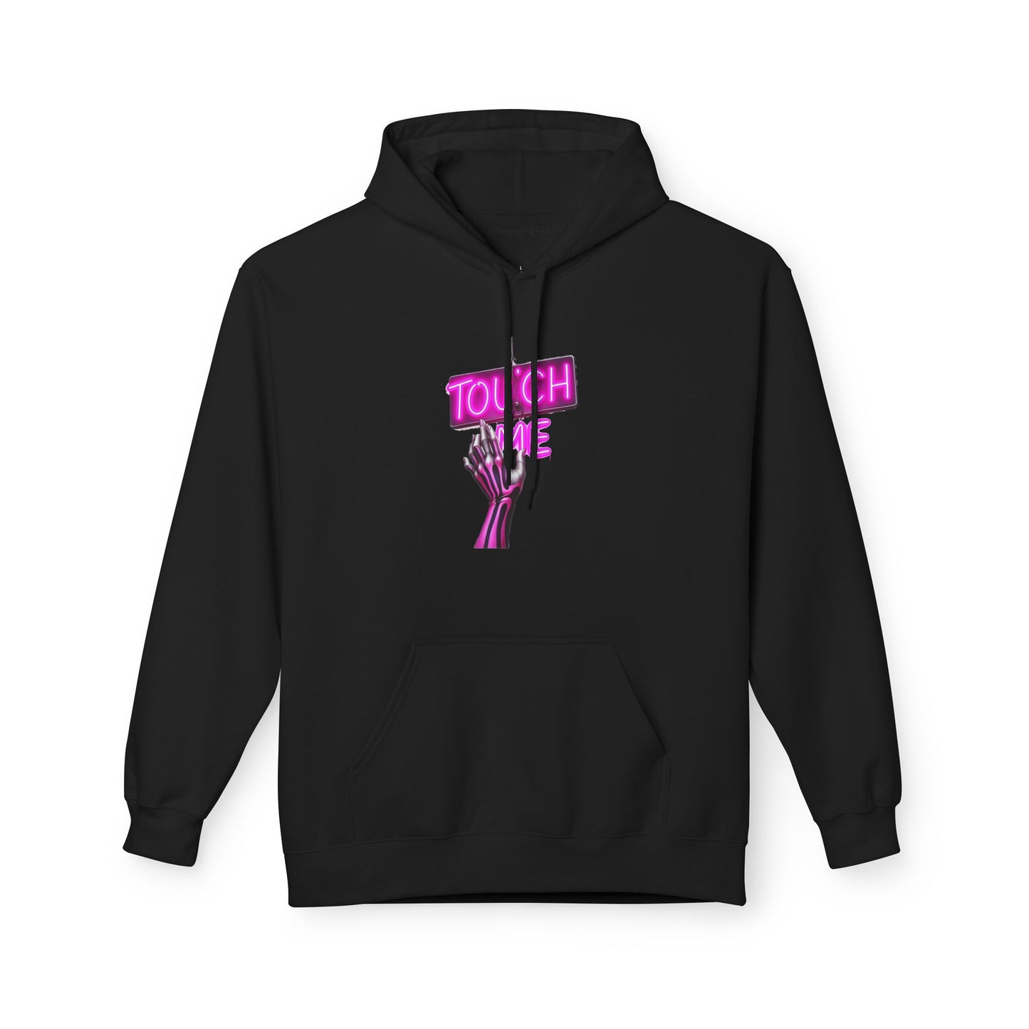 Touch Me Hoodie - Pink Neon Sign — Retro Pink Graphic Pullover