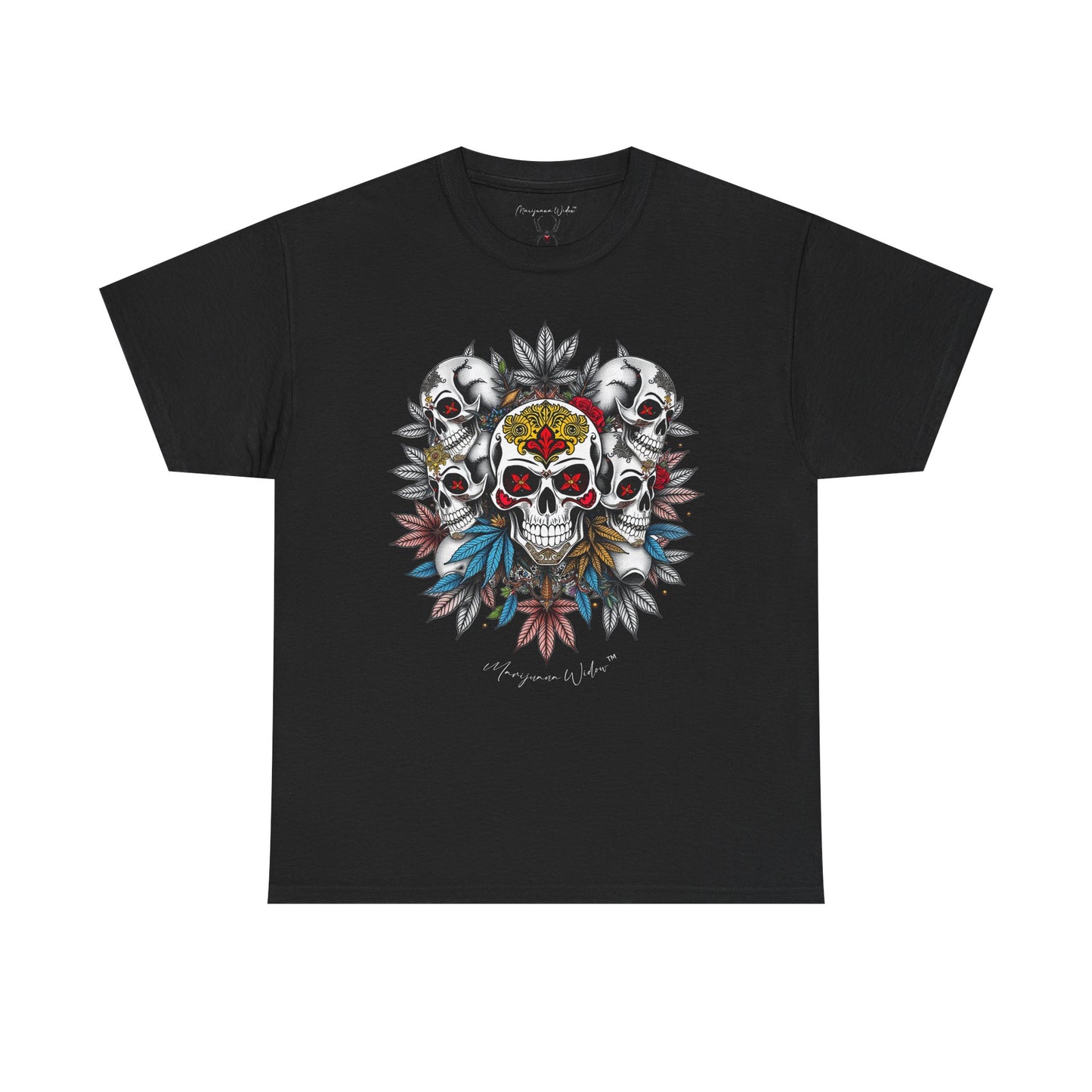 Dia de Los Muertos - Golden Skulls - Black Red Gold - Unisex T-shirt