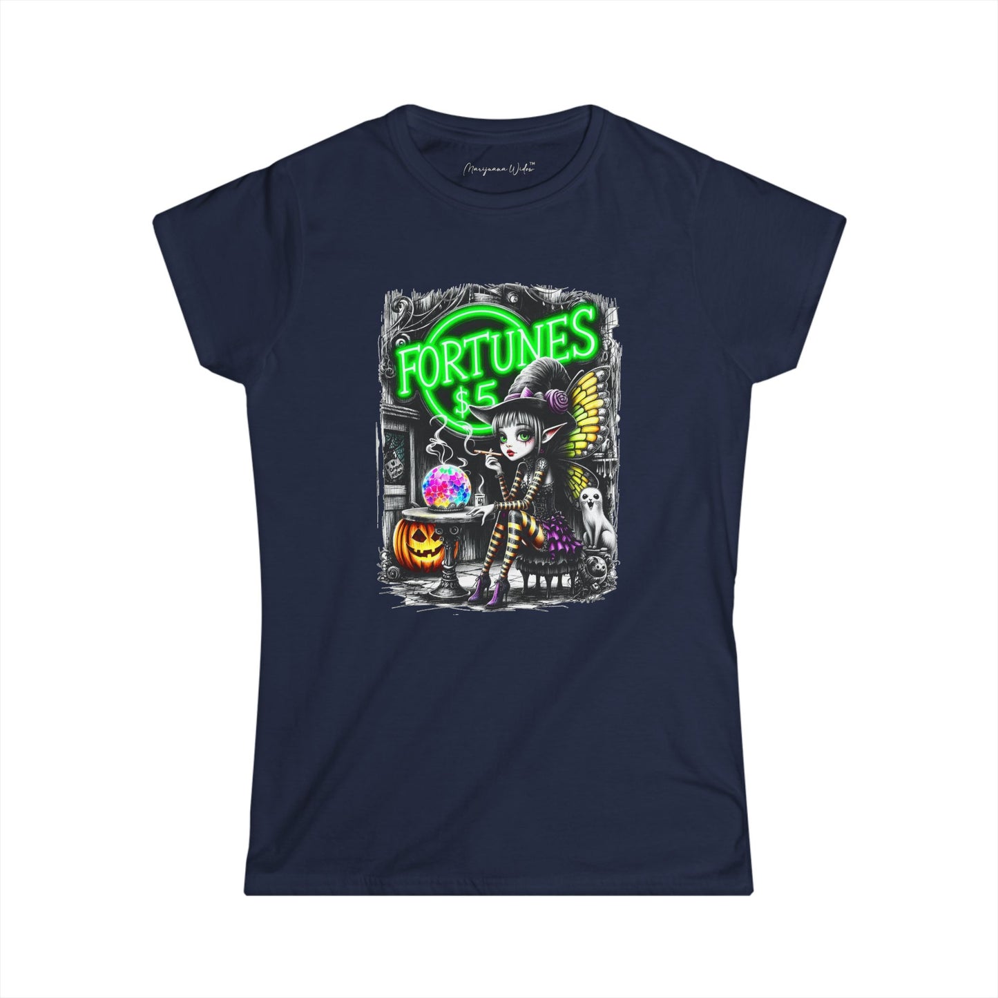 Halloween Fairy - Fortune Teller - Women's Softstyle T-Shirt - Marijuana Widow