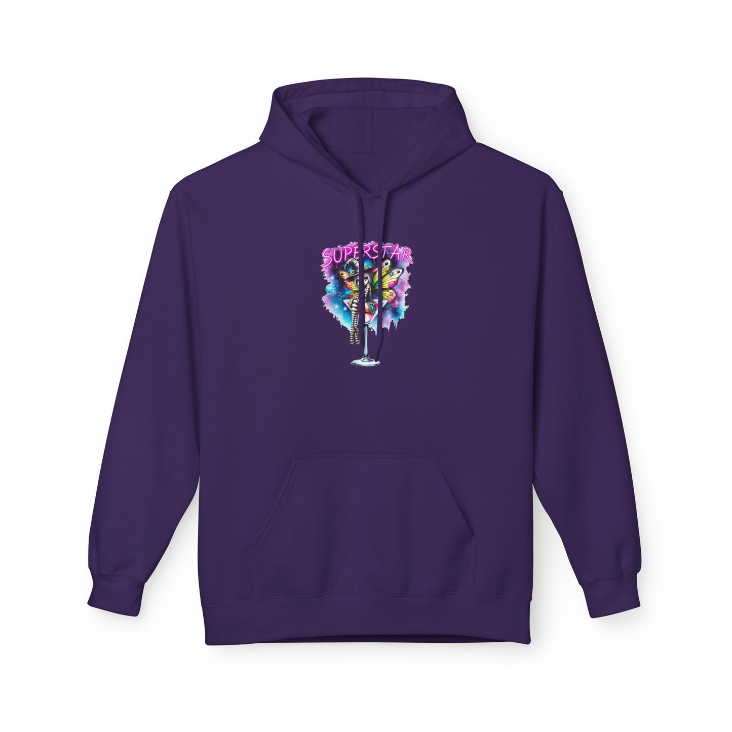 Backstage Pass Hoodie - Boozy Fairy - Neon Burlesque Theater Graphic Unisex Pullover - Marijuana Widow