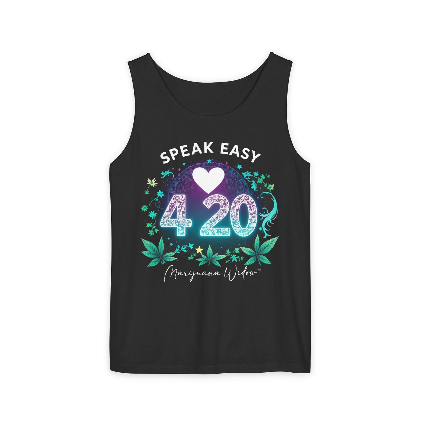 420 Speak Easy Tank Top – Marijuana Vibes Cannabis Celebration Tee - Unisex Tank Top