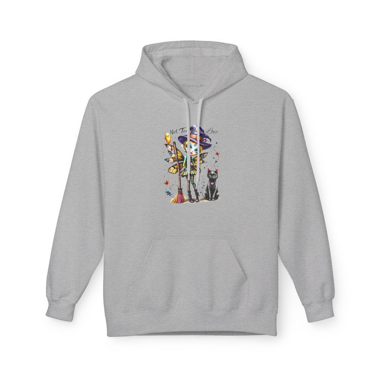 Halloween Fairy - Not Tonight Love - Cat Moonlit Forest Unisex Hoodie