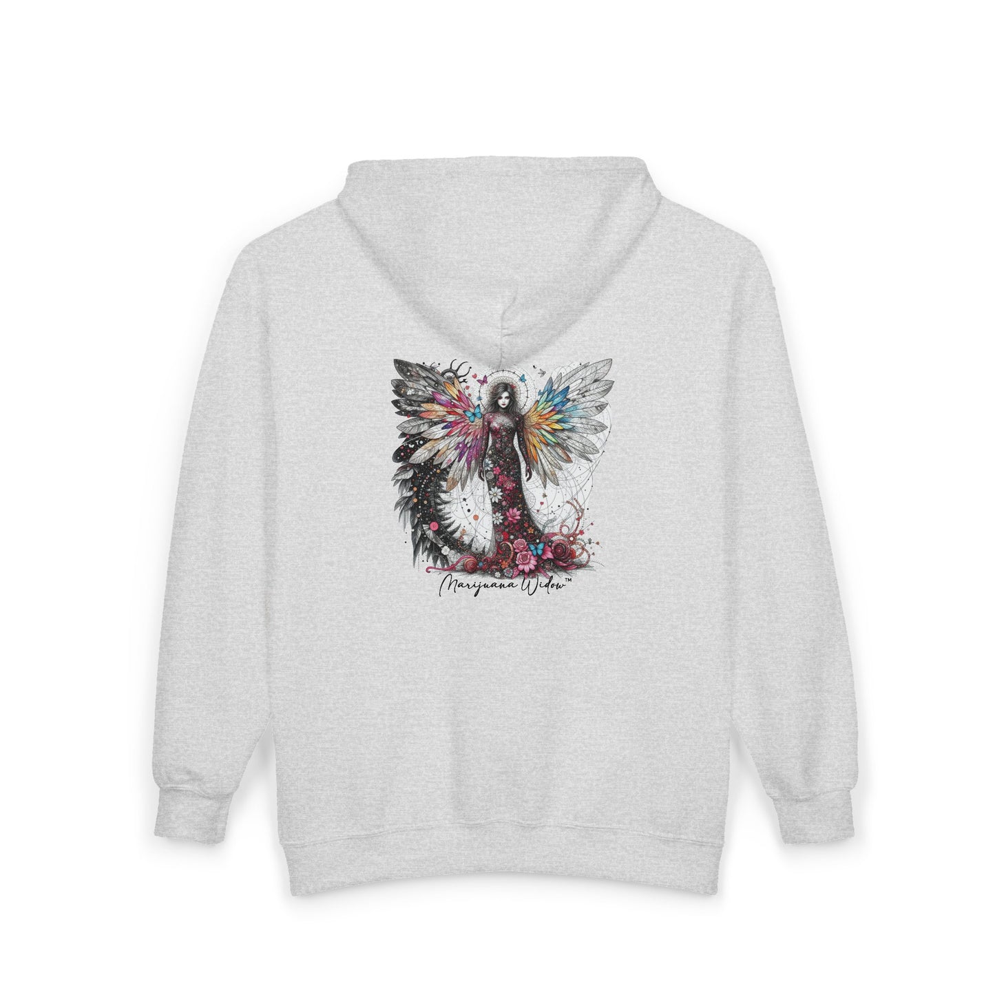 Angel Wings – Watercolor Feathered Wing Design - Full-Zip Hoodie