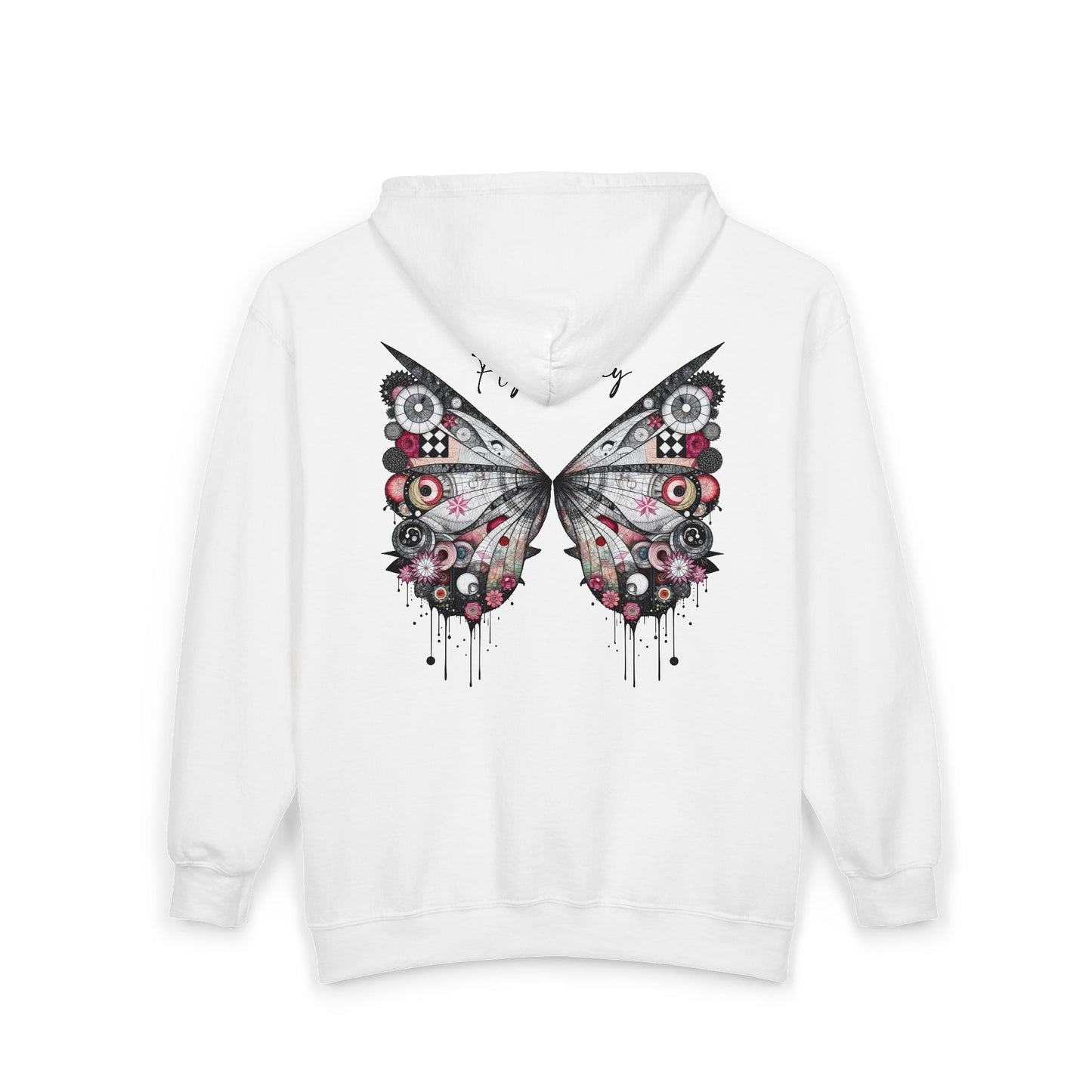 Fairy Butterfly Zip Hoodie - Fly Away - Full-Zip Unisex Sweatshirt