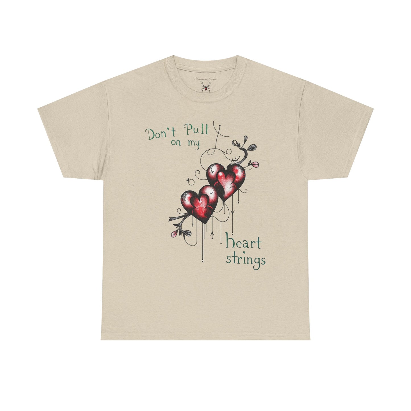 Heart String Graphic Tee — Romantic Red Hearts Tattoo-Style - Unisex T-Shirt