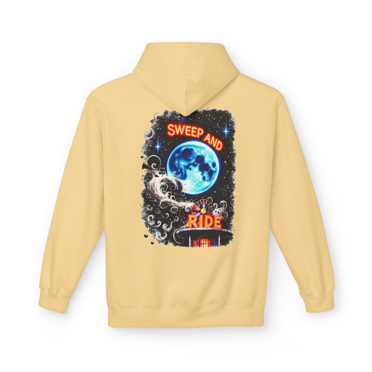 Halloween Fairy - 'Sweep and Ride' - Witch Broom Fairy Graphic Unisex Hoodie - Marijuana Widow