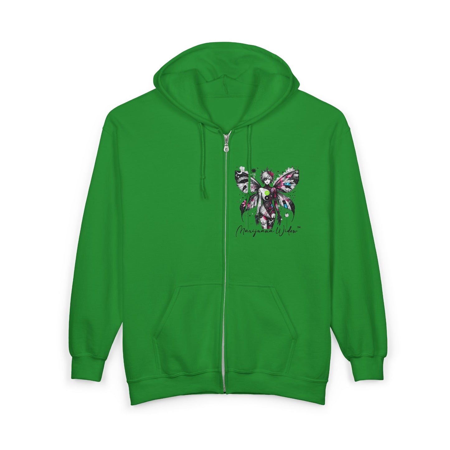 Fairy Butterfly Zip Hoodie - A Little Hope Goes a Long Way - Full-Zip Unisex Sweatshirt