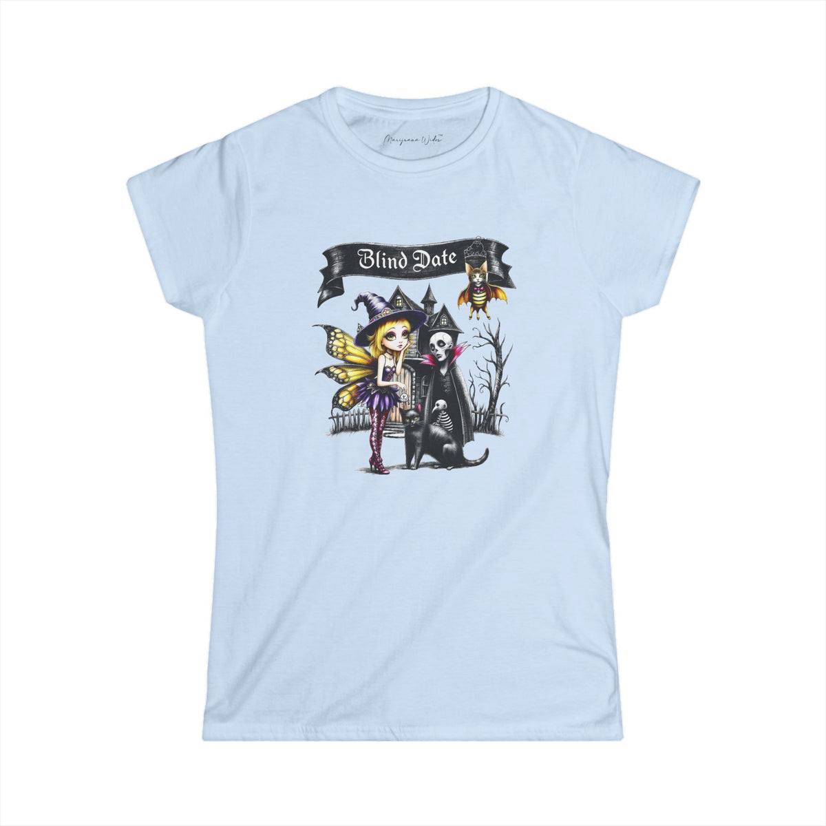 Halloween Fairy — Blind Date - Women's Softstyle Tee - Marijuana Widow