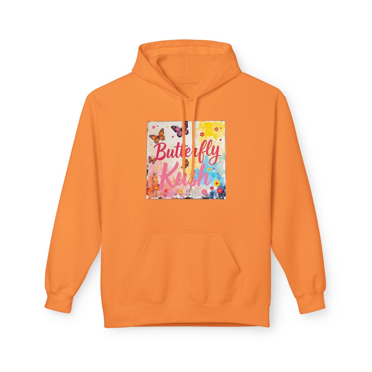 Butterfly Kush Hoodie - Floral Watercolor Comfort Unisex Sweatshirt