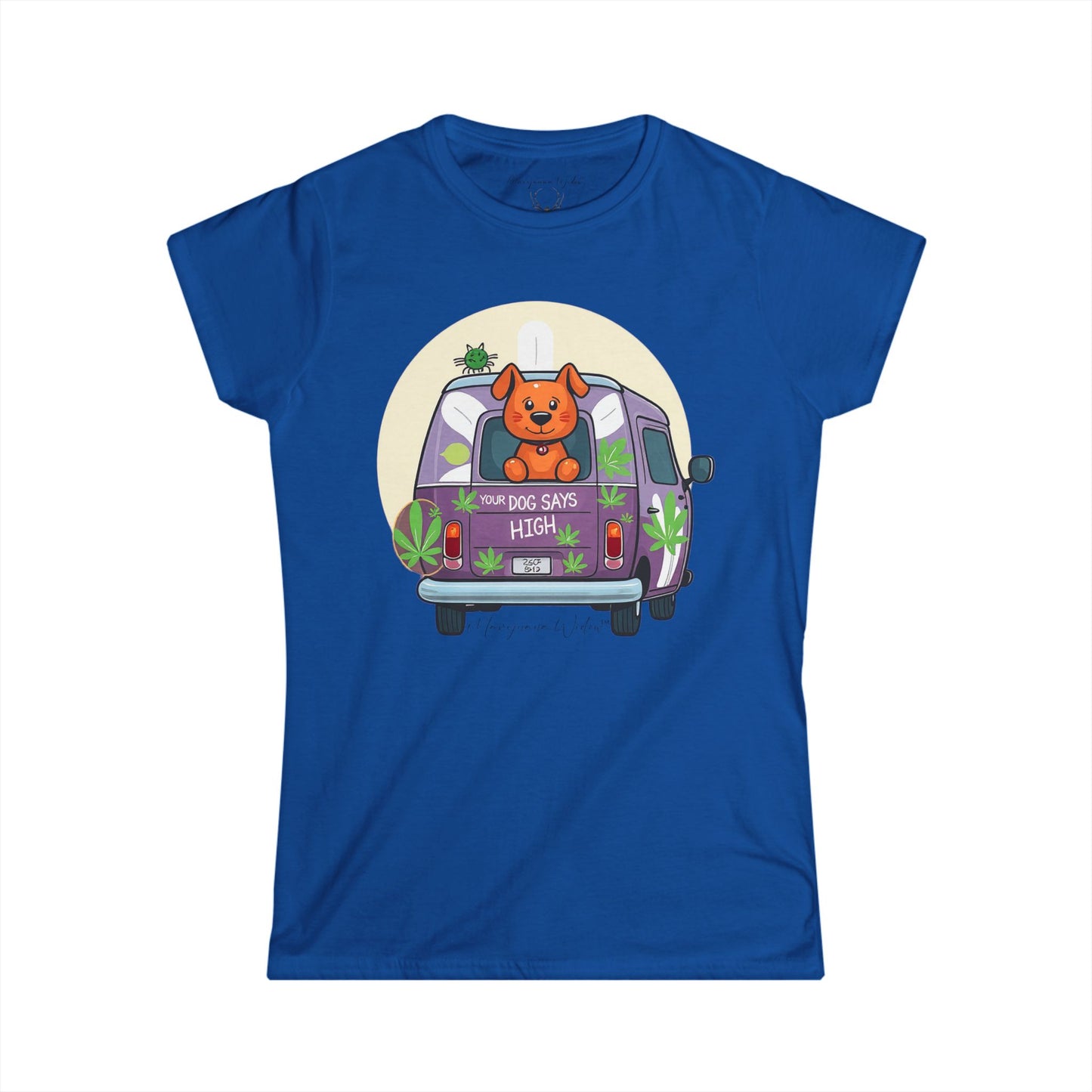 Camper Van High — Your Dog Says High - Purple Van - Women's Tee