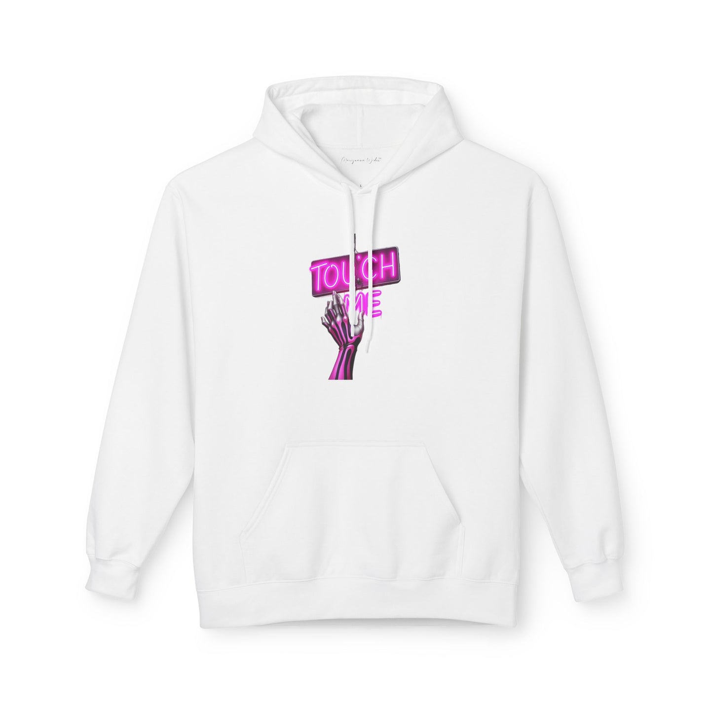 Touch Me Hoodie - Pink Neon Sign — Retro Pink Graphic Pullover