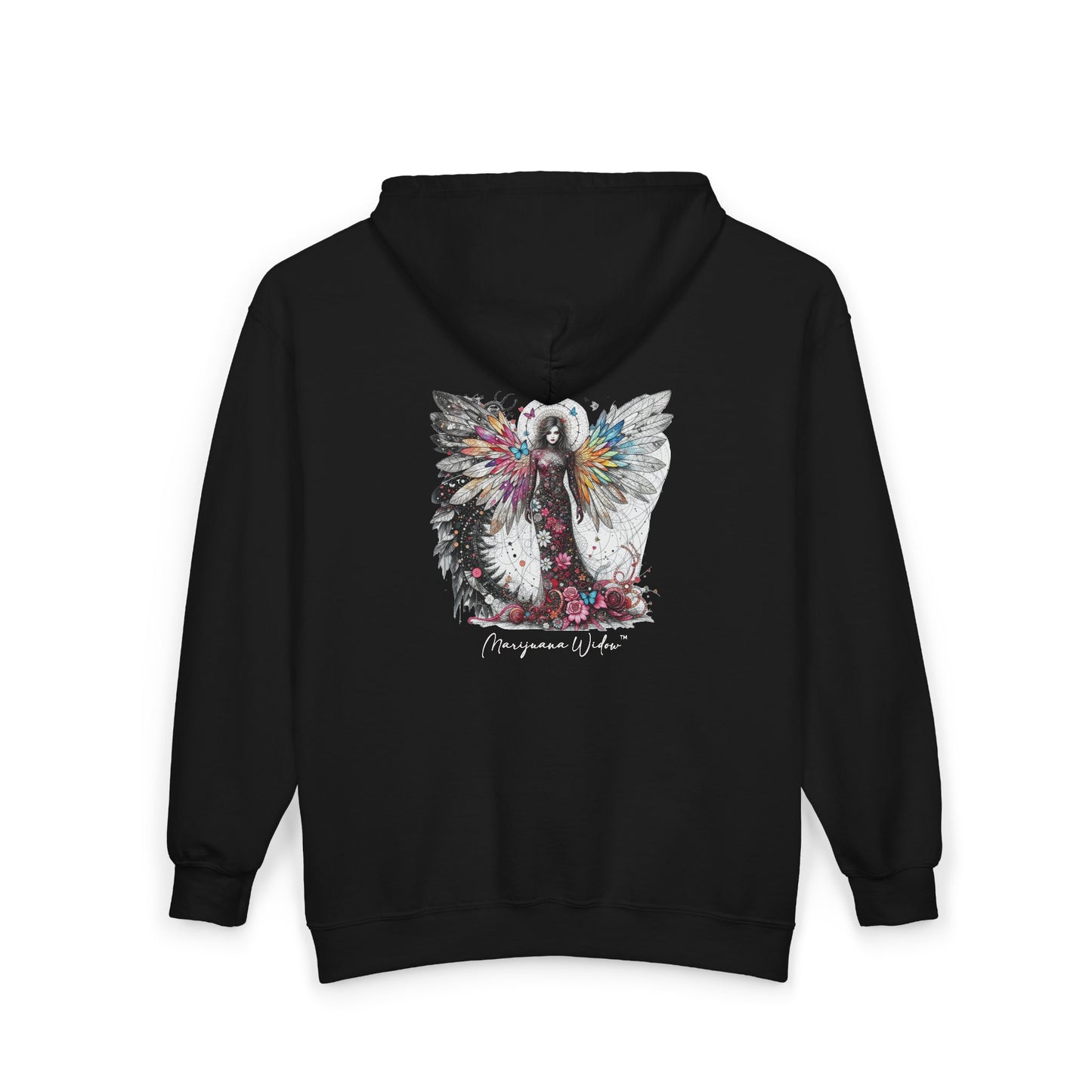 Angel Wings – Watercolor Feathered Wing Design - Full-Zip Hoodie