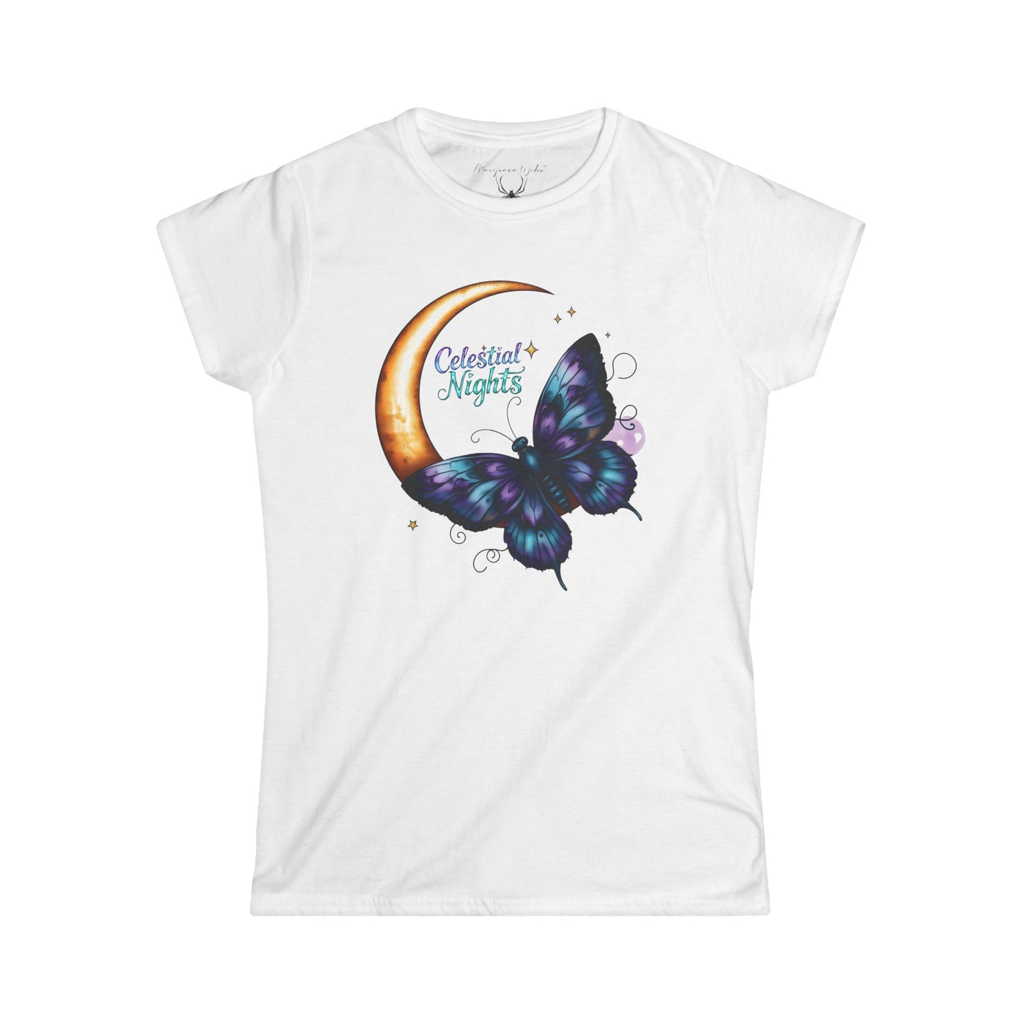 Celestial Nights - Moon & Indigo Butterfly Women's Tee