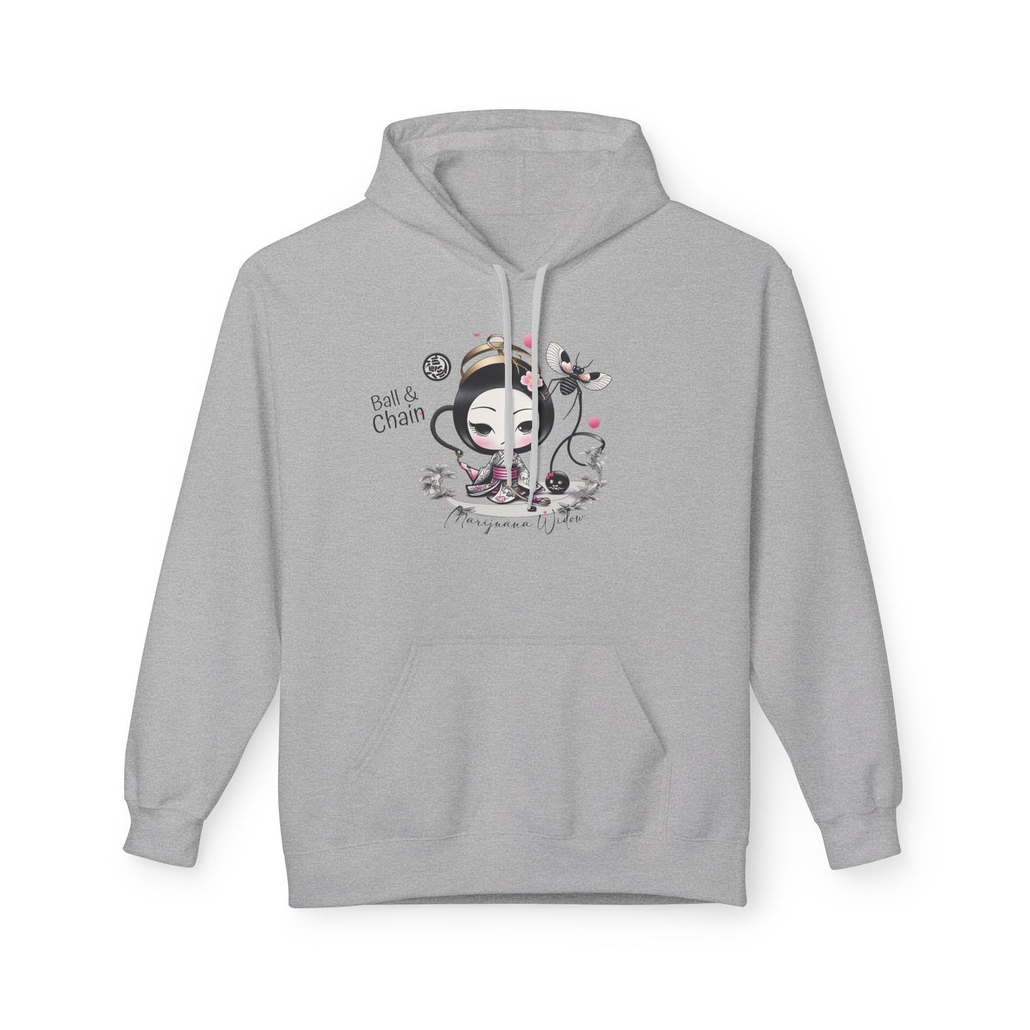 Geisha Angel — Ball & Chain - Kawaii Bamboo Garden Hoodie - Cute Graphic Unisex Sweatshirt