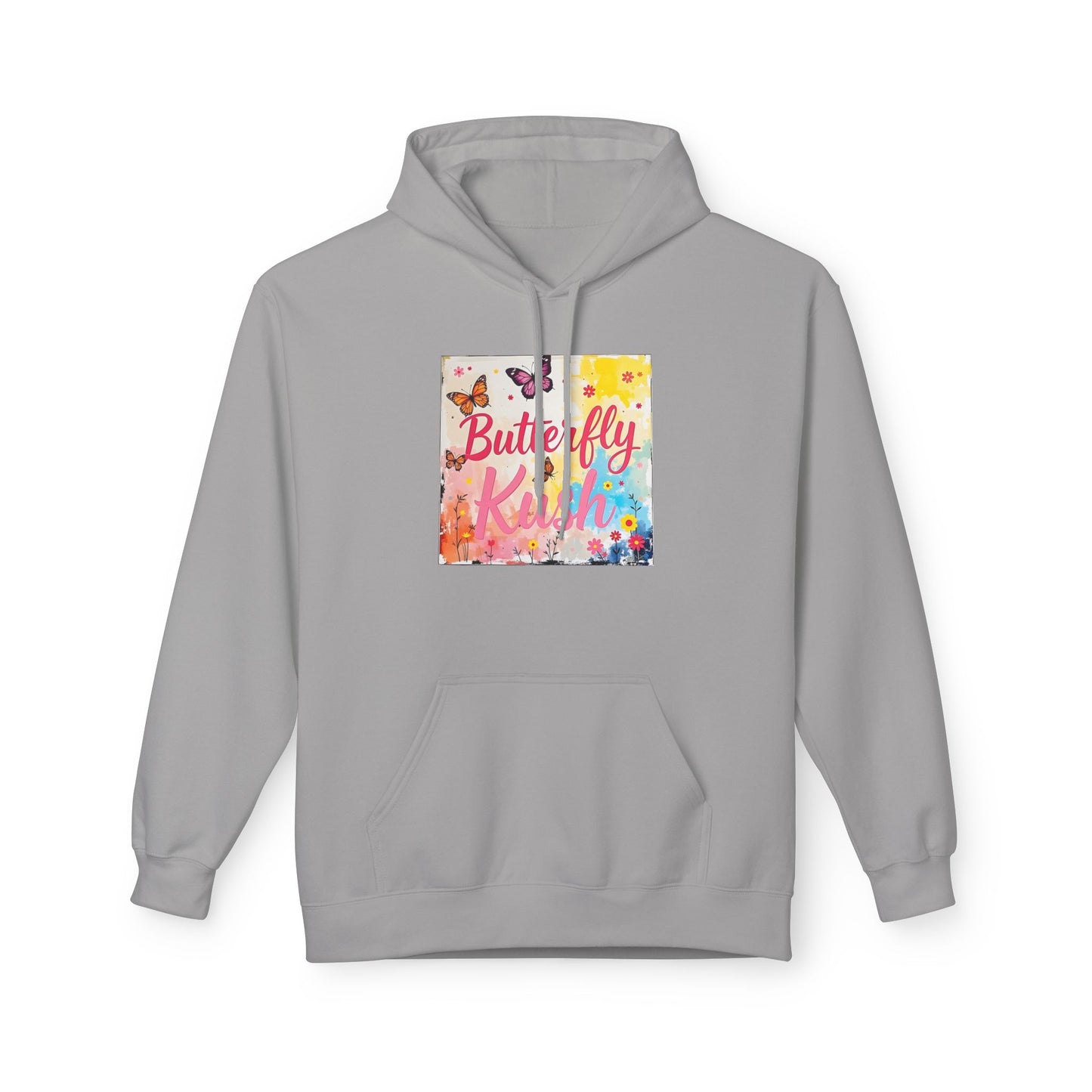 Butterfly Kush Hoodie - Floral Watercolor Comfort Sweatshirt