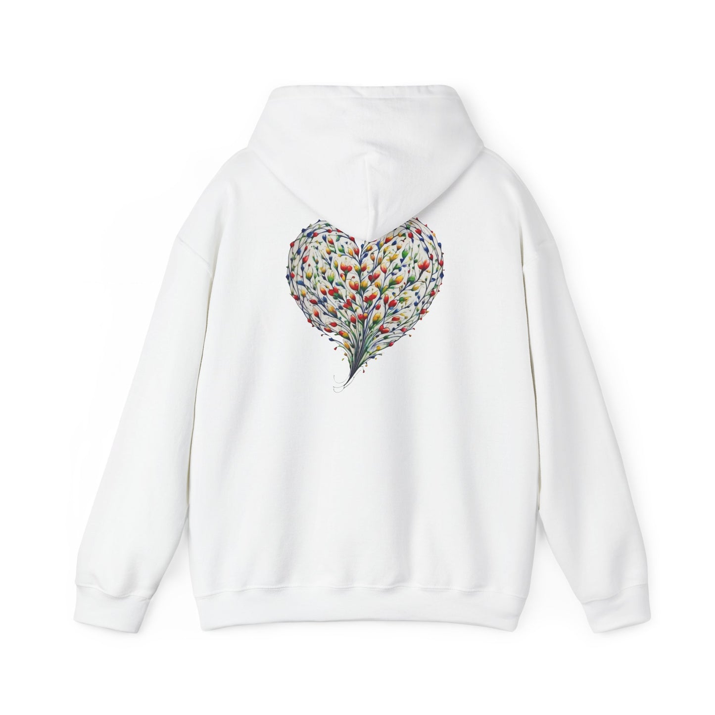 Floral Heart Hoodie — Watercolor Flower Heart with Spider - Unisex Hoodie