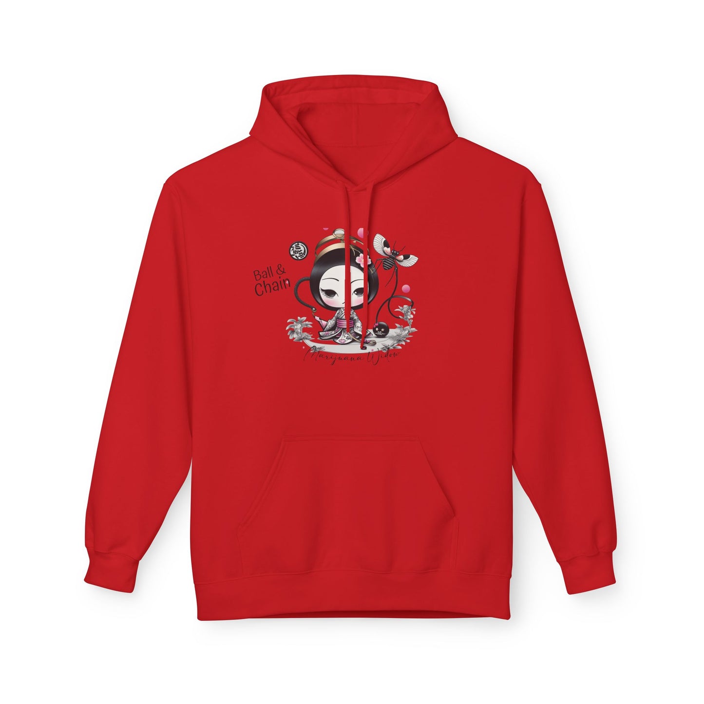 Geisha Angel — Ball & Chain - Kawaii Bamboo Garden Hoodie - Cute Graphic Unisex Sweatshirt