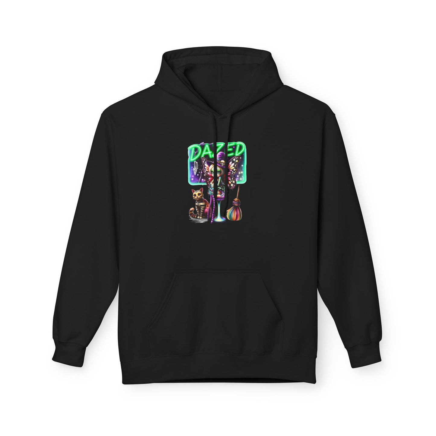 Halloween Fairy - Dazed - Retro Neon Unisex Hoodie - Marijuana Widow