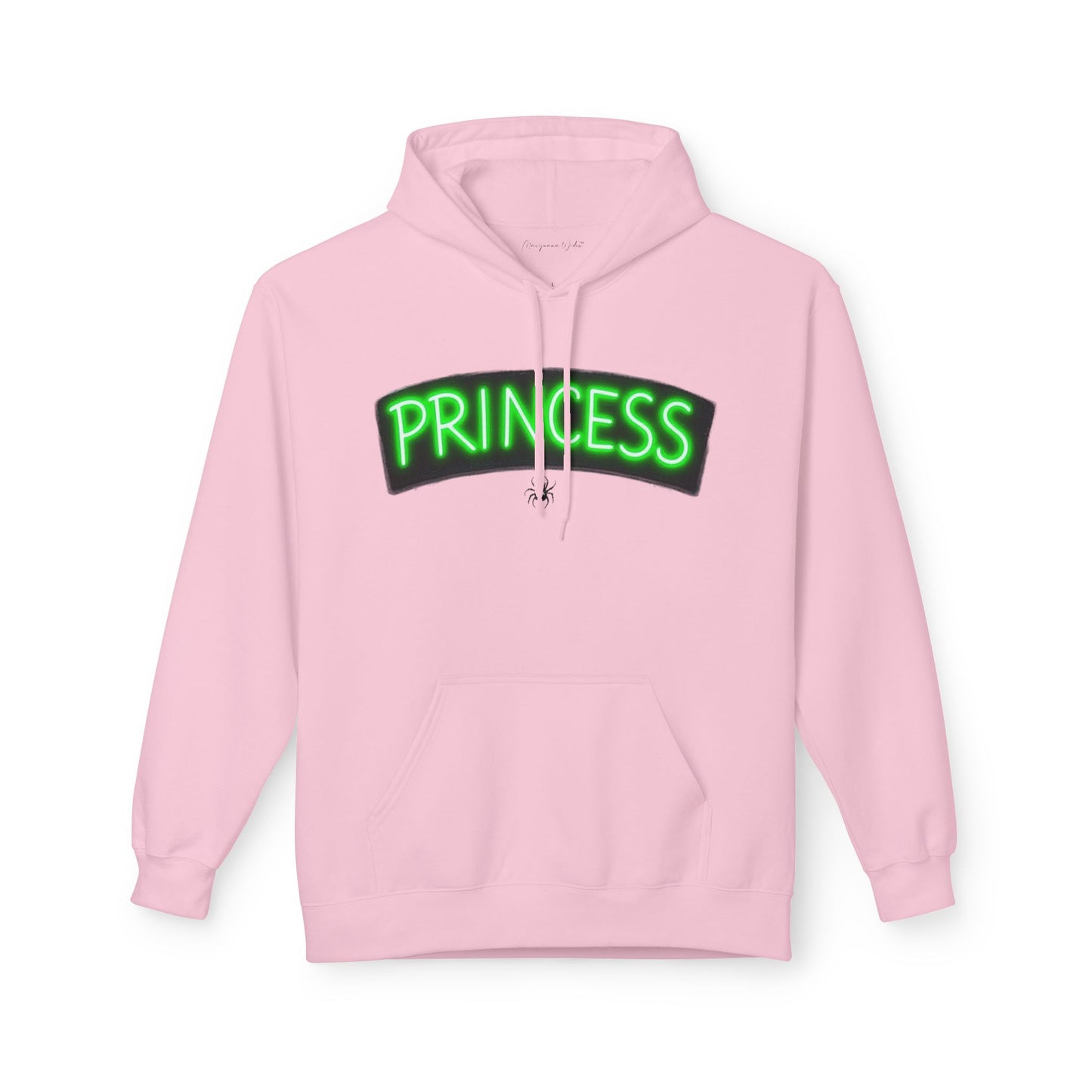 Princess Witch Hoodie — Gothic Neon Throne Graphic Unisex Hoodie