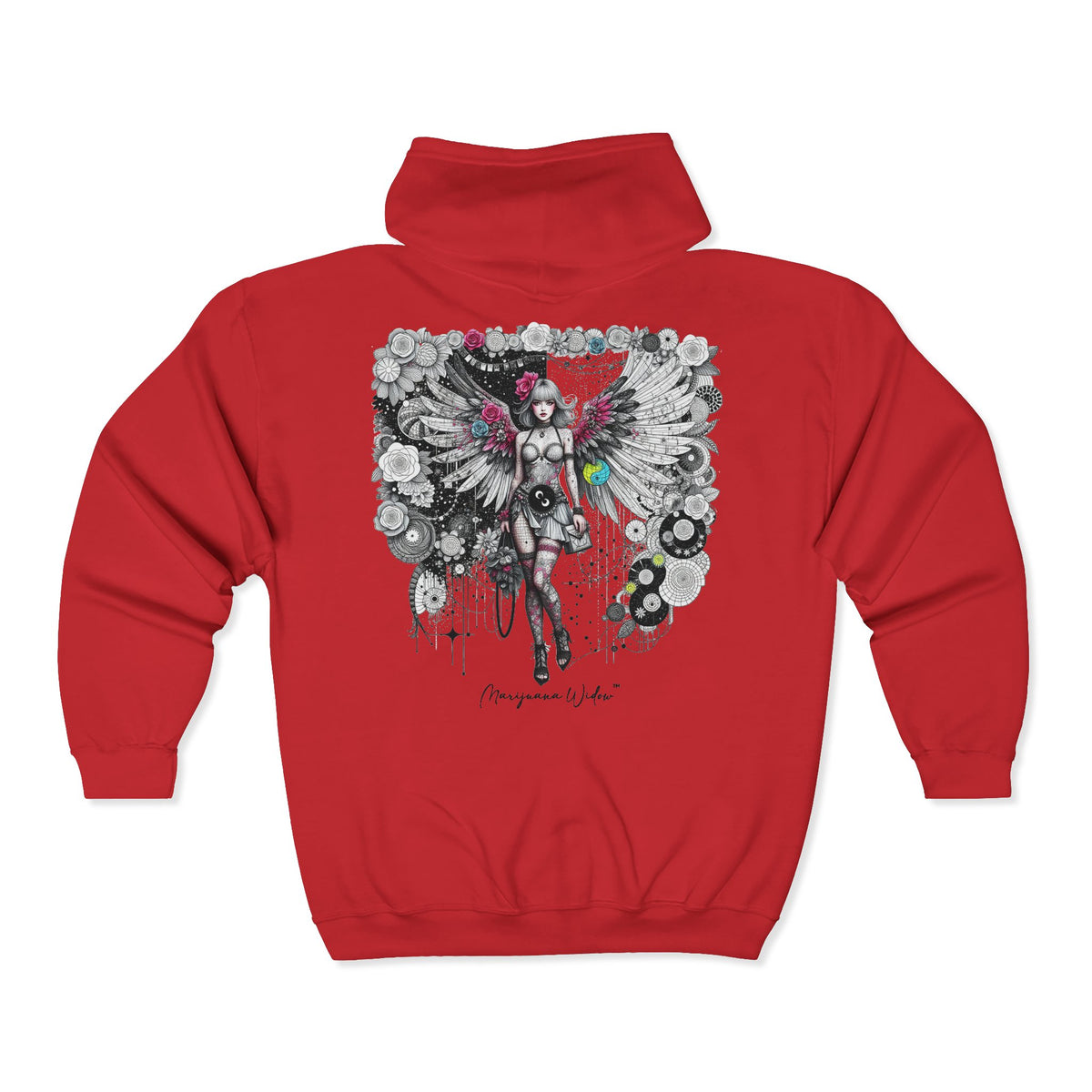 Angel Wings - Just A Girl - Graphic Full-Zip Unisex Sweatshirt