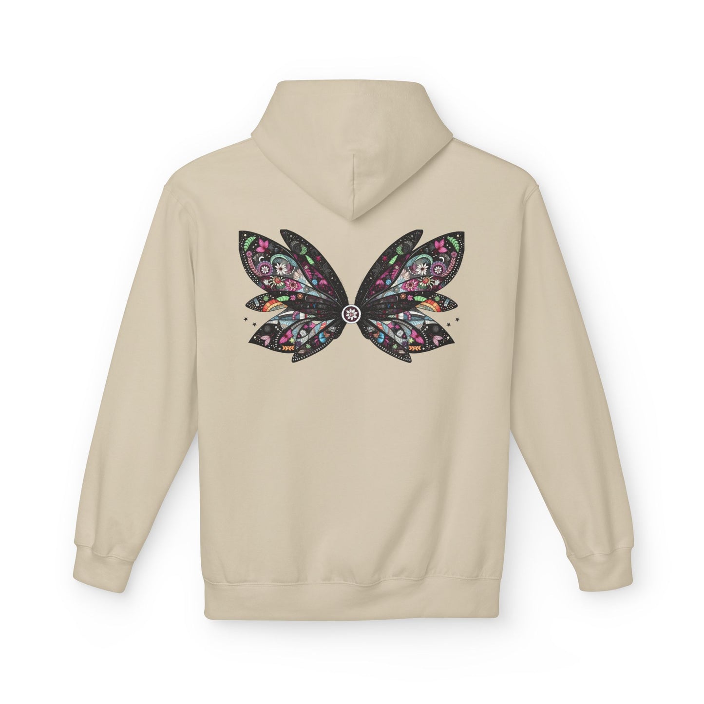 Praying for Peace - Fairy Butterfly Floral Wings Hoodie — Whimsical Butterfly Silhouette Pullover