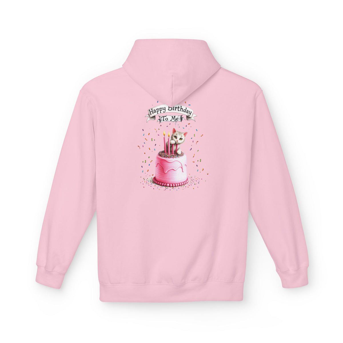 Fairy Butterfly - Happy Birthday to Me - Unisex Hoodie - Fairy and Cat with a Birthday Cake Sweatshirt - Marijuana Widow