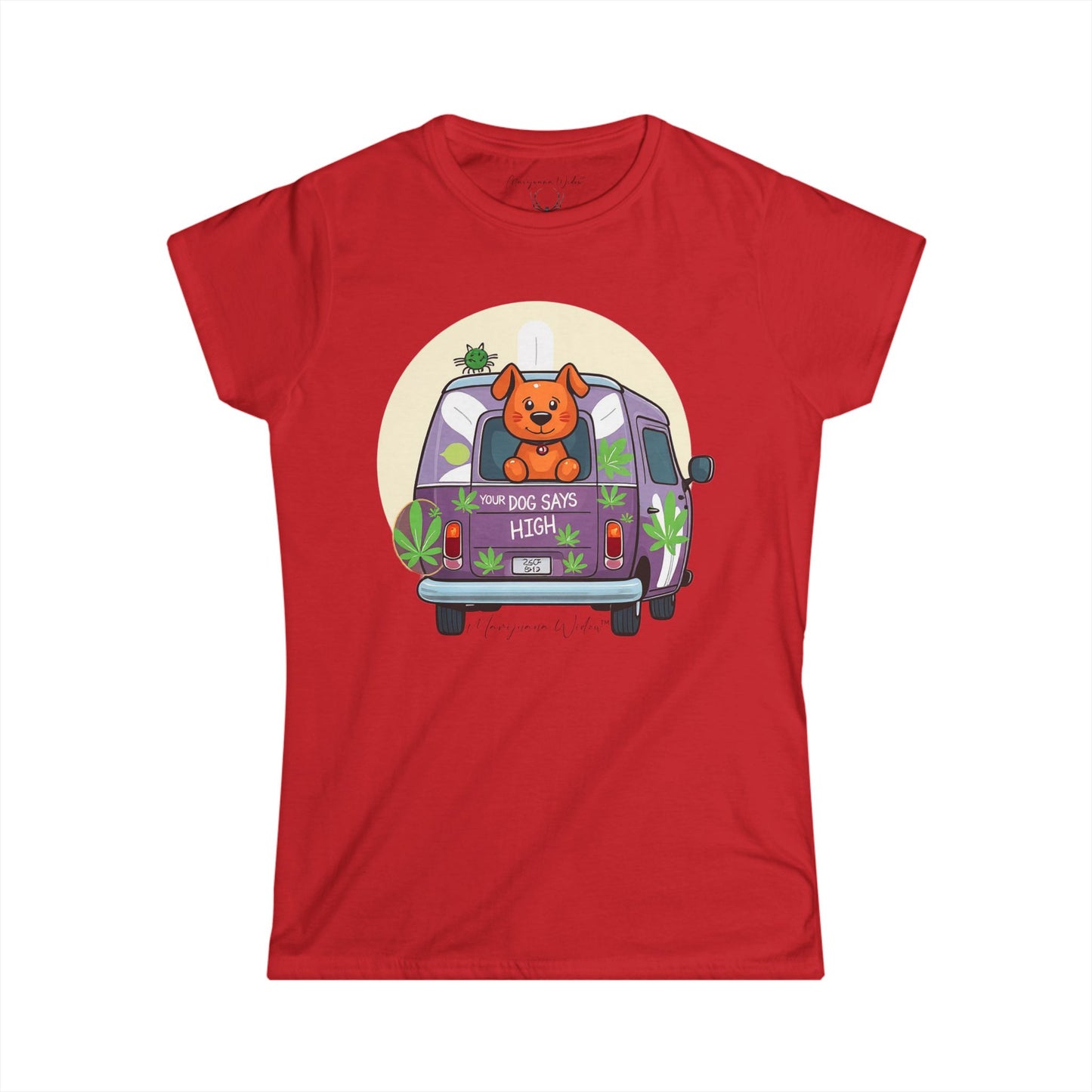 Camper Van High — Your Dog Says High - Purple Van - Women's Tee
