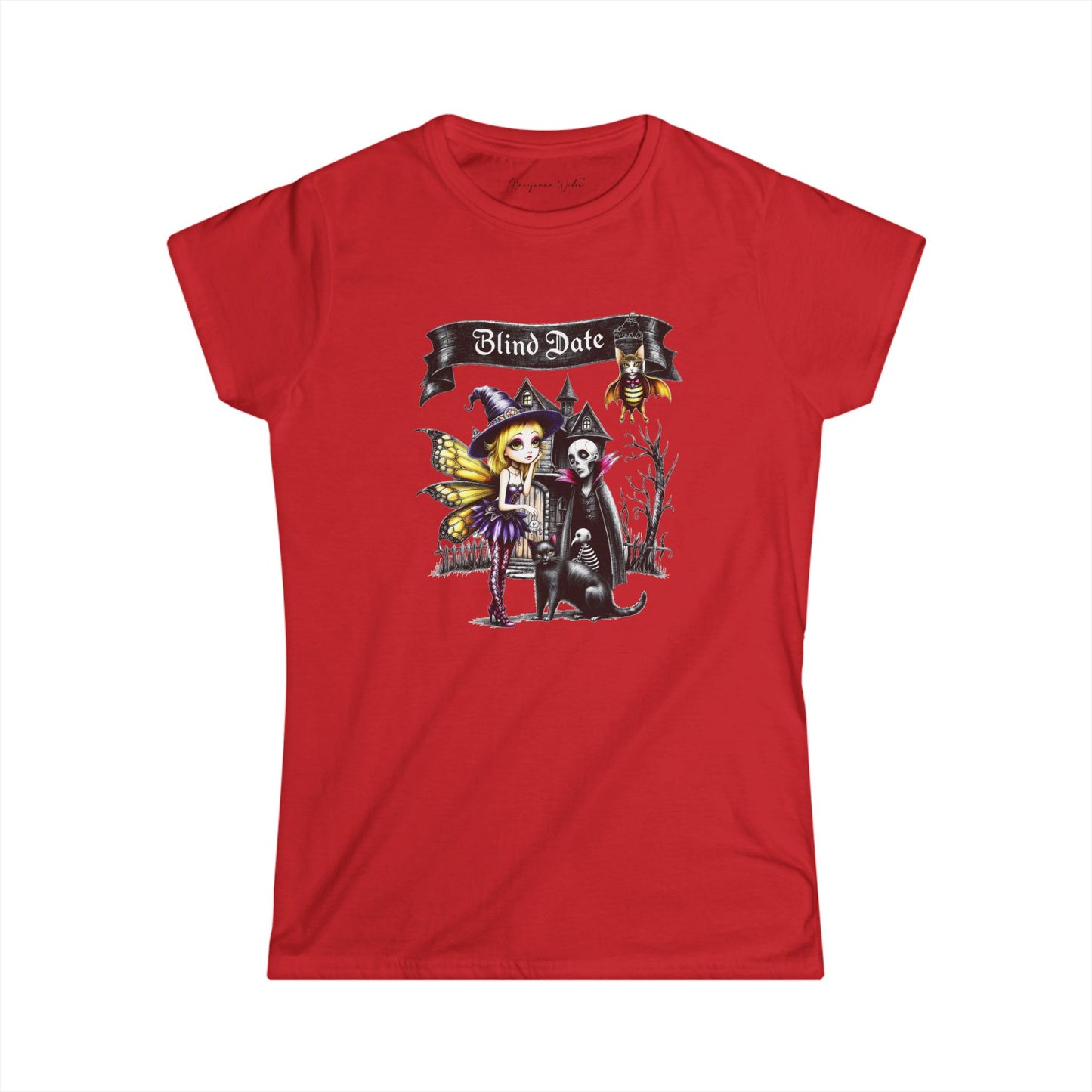 Halloween Fairy — Blind Date - Softstyle Crew Women's Tee - Marijuana Widow