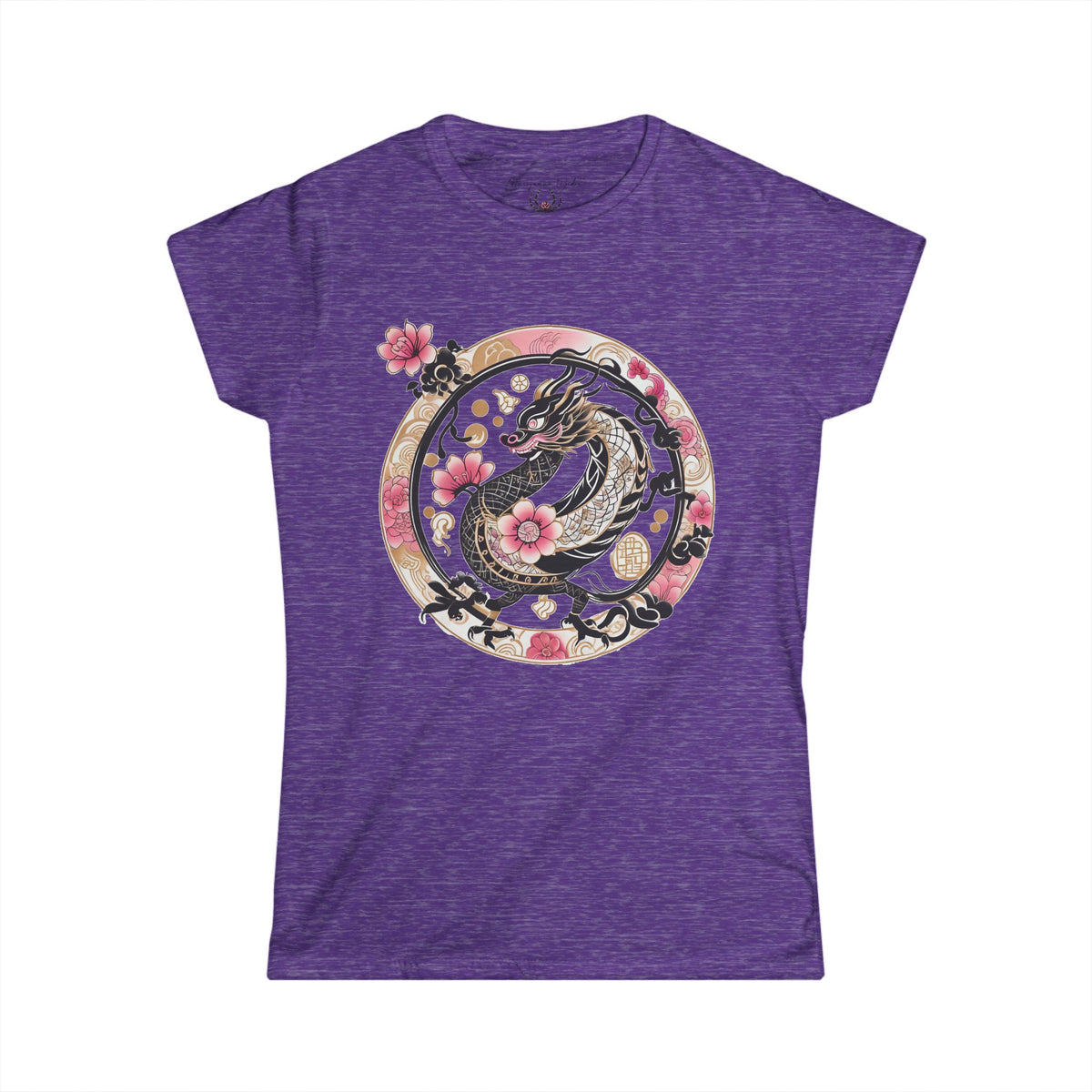 Sakura Dragon Floral Graphic Women's Tee - Marijuana Widow