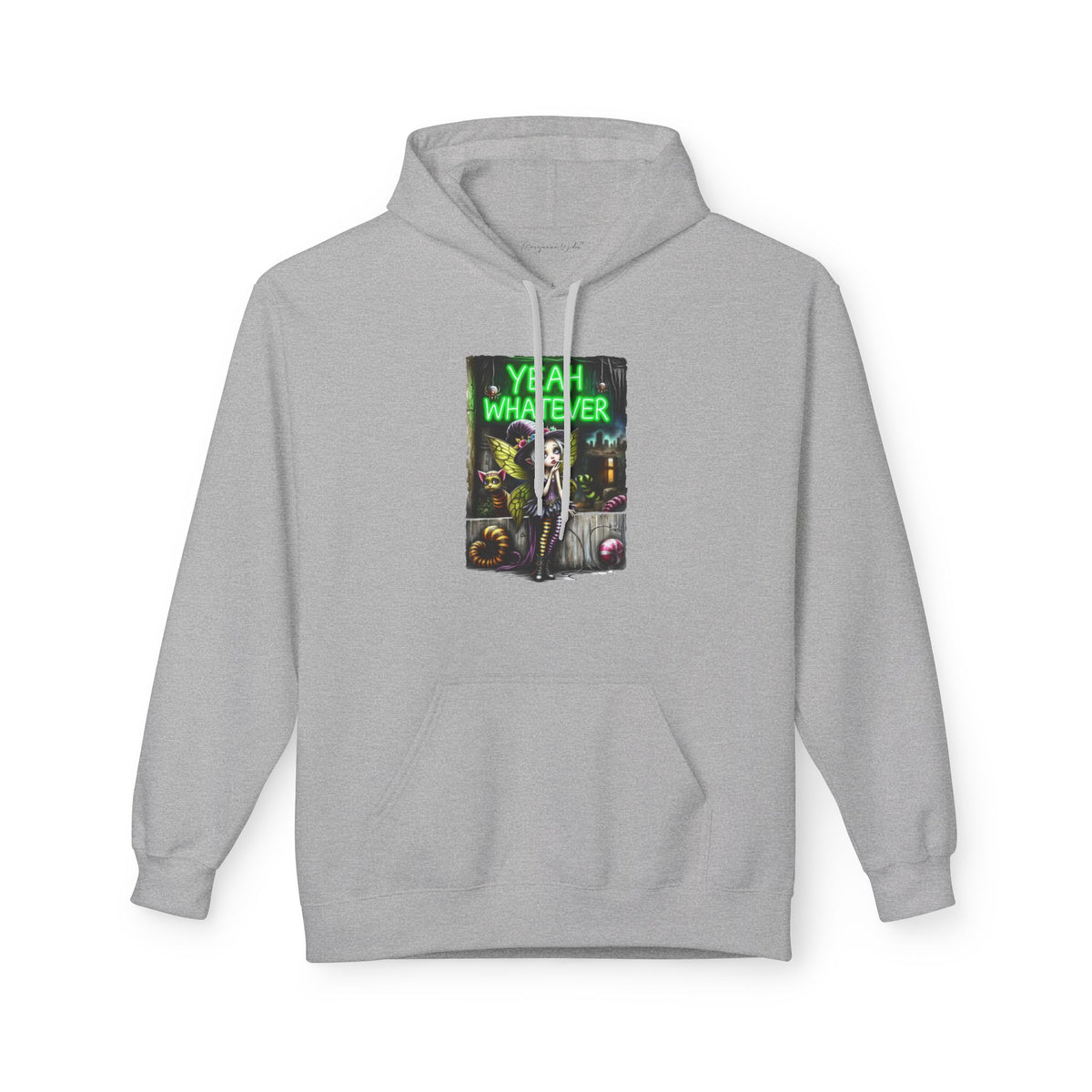 Halloween Fairy - Yeah Whatever - Graphic Unisex Hoodie — Streetwear Pullover - Marijuana Widow