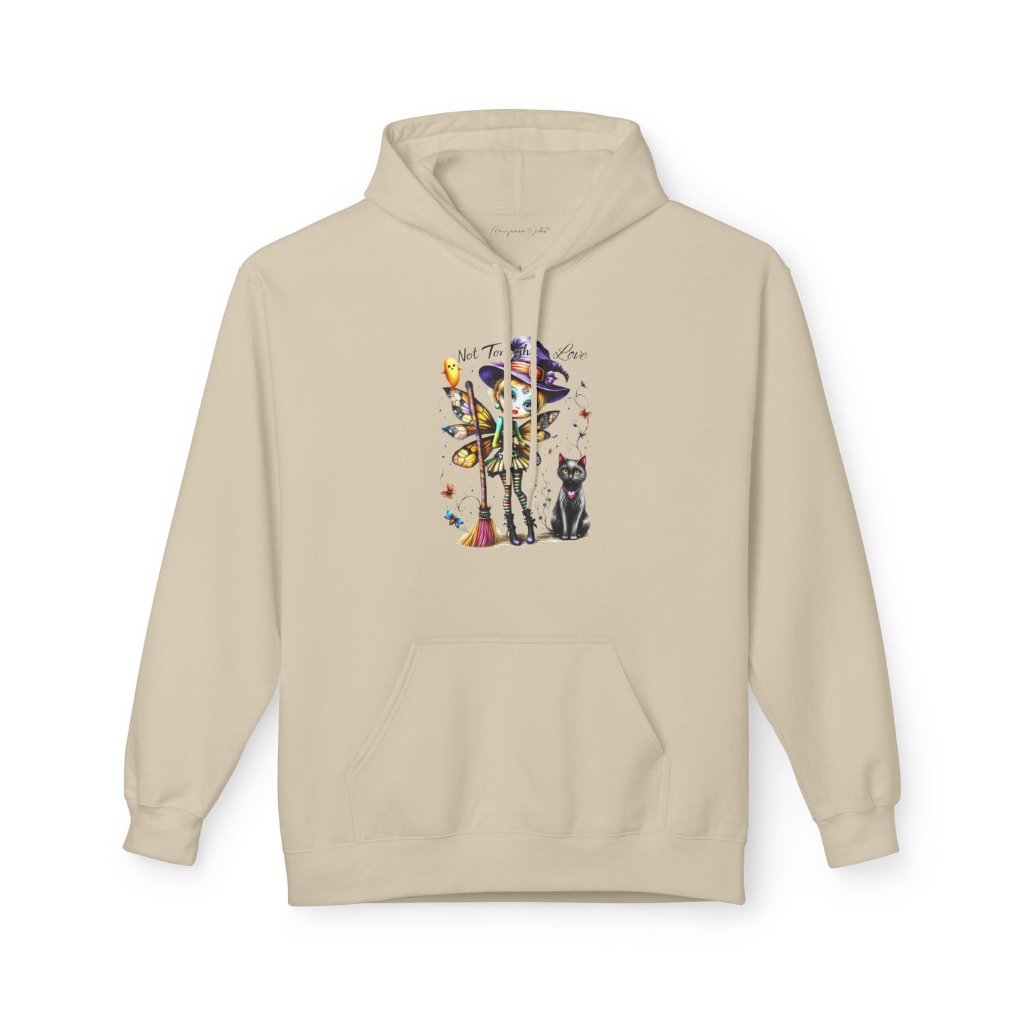 Halloween Fairy - Not Tonight Love - Cat Moonlit Forest Unisex Hoodie