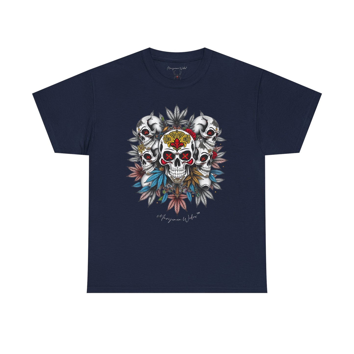 Dia de Los Muertos - Golden Skulls - Black Red Gold - Unisex T-shirt