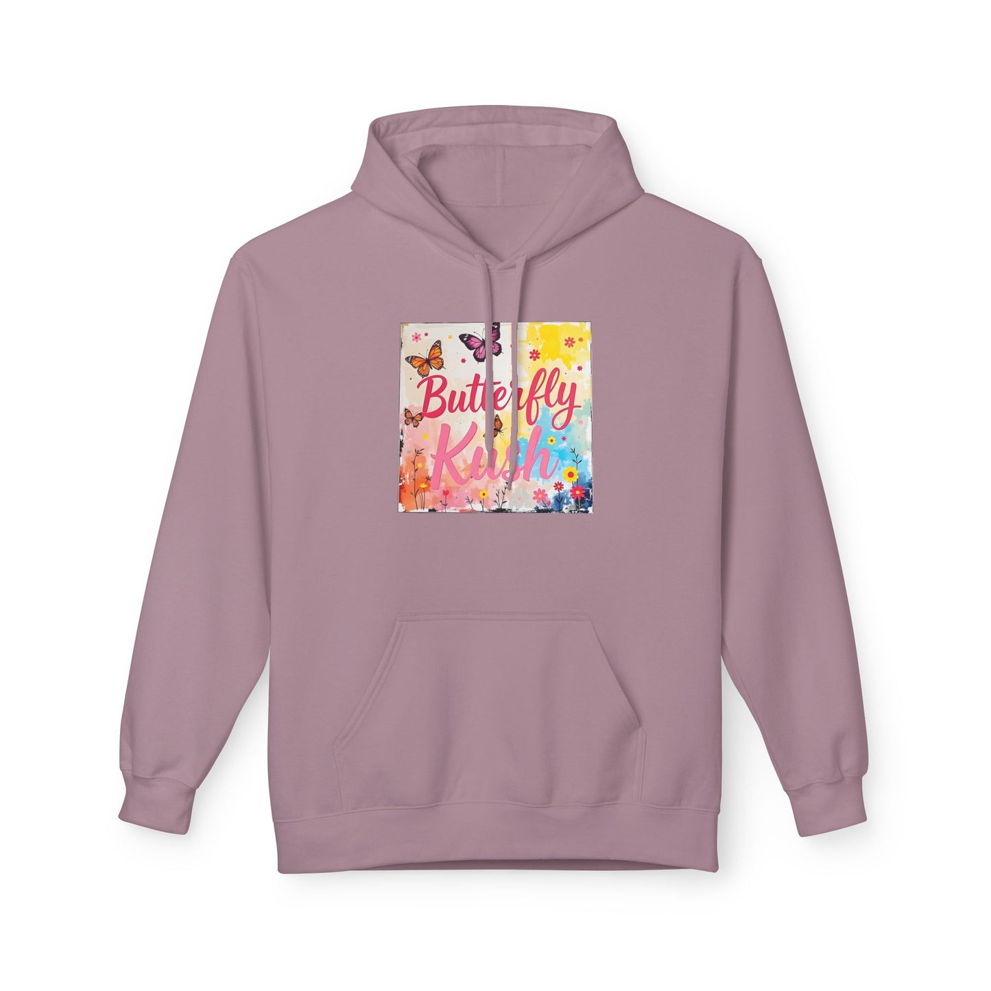 Butterfly Kush Hoodie - Floral Watercolor Comfort Sweatshirt
